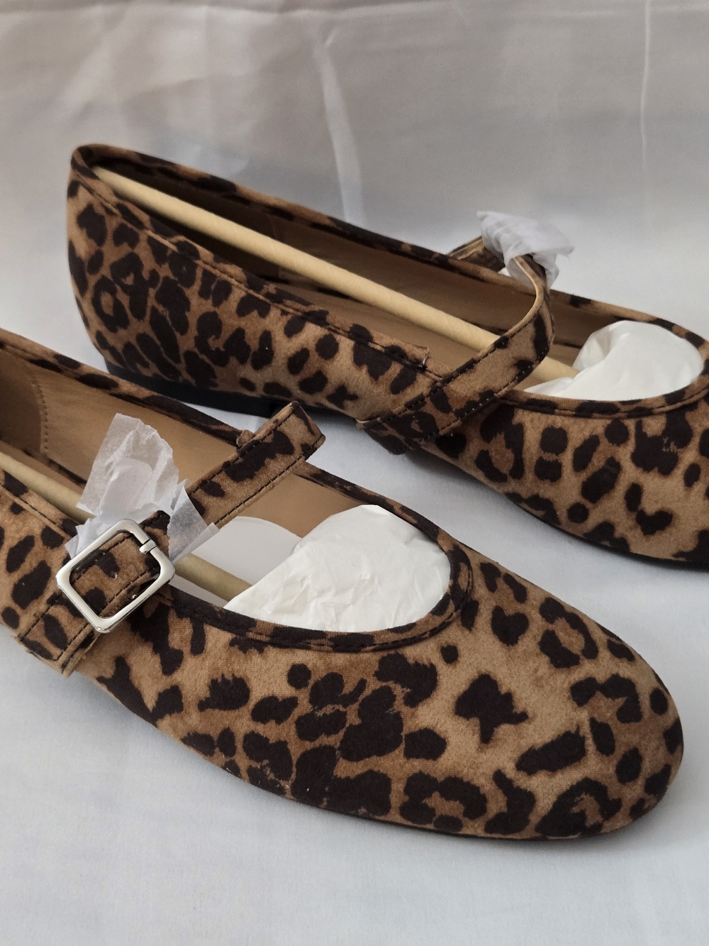 Sonoma Leopard Print Mary Jane Flats - Brown/Black